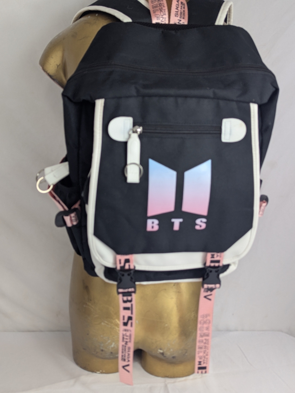 BTS Black & Pink Backpack Unisex - Picture 2 of 11